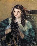 Mary Cassatt The girl holding the dog Spain oil painting reproduction
